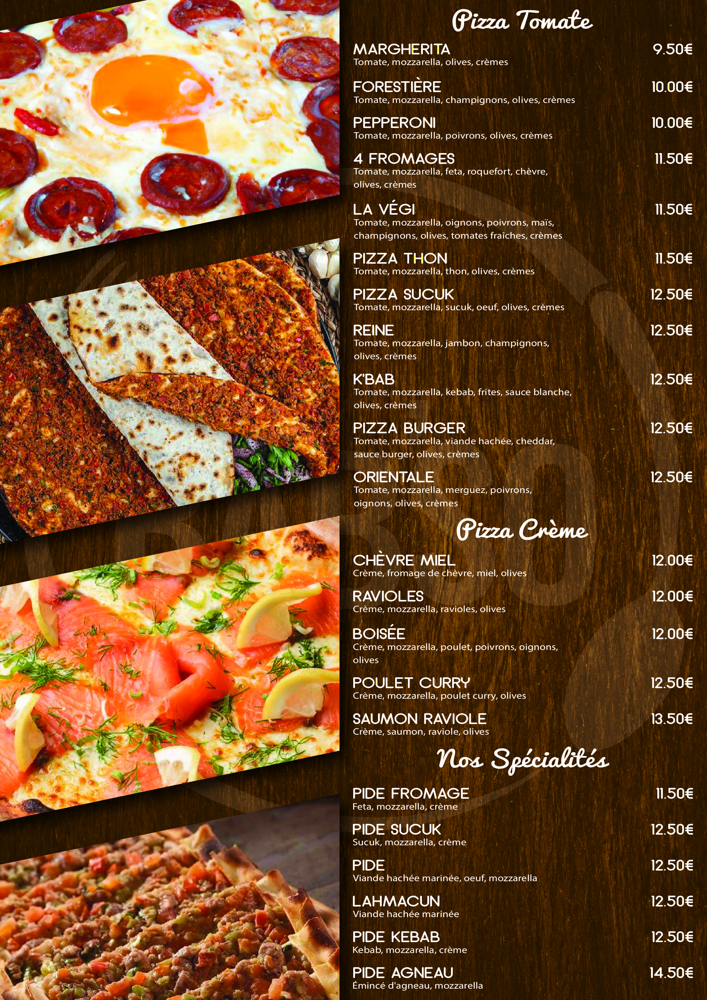 Menu Babso Menu pour le restaurant Babso, designé par nous